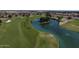 Aerial view of golf course with pond at 19607 N Conquistador Dr, Sun City West, AZ 85375