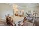 Formal dining room with hardwood floors and chandelier at 24435 S 195Th St, Queen Creek, AZ 85142