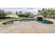 Unique shaped pool and flagstone patio at 24435 S 195Th St, Queen Creek, AZ 85142