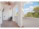 Private balcony with mountain views and a rocking chair at 2950 W Louise Dr # 203, Phoenix, AZ 85027