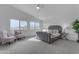 Main bedroom with large windows and plush carpeting at 5429 W Kerry Ln, Glendale, AZ 85308