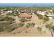 Aerial view of a ranch-style home with desert landscaping and mountain views at 5820 E Morning Vista Ln, Cave Creek, AZ 85331