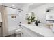 Clean bathroom with white subway tile and modern vanity at 725 E Vaughn Dr, Tempe, AZ 85283