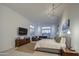 Relaxing main bedroom with sitting area and large window at 7462 E Visao Dr, Scottsdale, AZ 85266