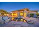 Spacious backyard with a beautiful pool, spa, and flagstone patio at 7462 E Visao Dr, Scottsdale, AZ 85266