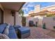 Private patio with seating area and grill at 7800 E Lincoln Dr # 1096, Scottsdale, AZ 85250