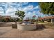 Ornamental fountain in landscaped courtyard at 8438 N 84Th Pl, Scottsdale, AZ 85258