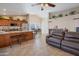 Modern kitchen featuring granite countertops and ample cabinet space at 859 N 54Th Cir, Mesa, AZ 85205