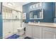 Updated bathroom with walk-in shower and new vanity at 10401 N 52Nd St # 208, Paradise Valley, AZ 85253