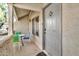 Condo entry with private patio and seating area at 1331 W Baseline Rd # 316, Mesa, AZ 85202