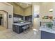 Kitchen with large island and high ceilings at 14425 S Canyon Dr, Phoenix, AZ 85048