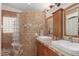 Double vanity bathroom with a large walk-in shower at 15708 E Chicory Dr, Fountain Hills, AZ 85268