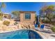 Relaxing pool area with stone accents and lounge chairs at 15708 E Chicory Dr, Fountain Hills, AZ 85268