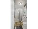 Clean bathroom with white subway tile and hexagon floor tile at 1614 W Lynwood St, Phoenix, AZ 85007