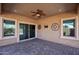 Covered patio with ceiling fan at 20226 N 260Th Dr, Buckeye, AZ 85396