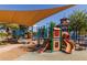 Modern playground with shade structures and play equipment at 20226 N 260Th Dr, Buckeye, AZ 85396