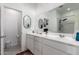 Clean bathroom with double vanity and walk-in shower at 3244 W Cedar Ridge Rd, Phoenix, AZ 85083