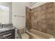 Clean bathroom with tile shower and granite vanity at 36549 N Porta Nuova Rd, Scottsdale, AZ 85262