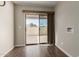 Private patio with sliding glass doors and mountain view at 5537 N 71St St, Paradise Valley, AZ 85253