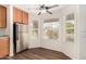 Kitchen with stainless steel appliances and corner window at 645 N Beck Ave, Chandler, AZ 85226