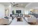 Spacious living room with comfortable seating and a large TV at 8642 E Monterosa Ave, Scottsdale, AZ 85251
