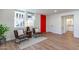 Cozy sitting area with two leather chairs and a side table at 8642 E Monterosa Ave, Scottsdale, AZ 85251