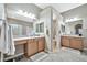 Double vanity bathroom with a separate toilet and shower at 18672 W Santa Irene Dr, Goodyear, AZ 85338