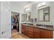 Bathroom with double vanity, granite counters and large closet at 21809 N 39Th St, Phoenix, AZ 85050