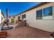 Spacious backyard with patio, gravel area and privacy wall at 2329 N Recker Rd # 94, Mesa, AZ 85215