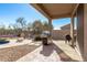 Backyard with pool, patio, and built-in grill at 31847 N 53Rd St, Cave Creek, AZ 85331