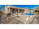 Backyard with a large pool and a spacious patio at 31847 N 53Rd St, Cave Creek, AZ 85331