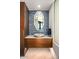 Modern bathroom with floating vanity and blue tile at 39349 N 107Th Way, Scottsdale, AZ 85262