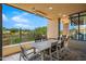 Outdoor patio with dining furniture and stunning views at 39349 N 107Th Way, Scottsdale, AZ 85262