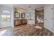 Elegant bathroom with double vanity, soaking tub, and walk-in shower at 4615 E Bent Tree Dr, Cave Creek, AZ 85331