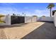 Private backyard with gated entry and ample concrete parking area at 538 N 74Th St, Scottsdale, AZ 85257