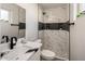 Updated bathroom with marble shower and modern vanity at 538 N 74Th St, Scottsdale, AZ 85257