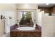 Relaxing bathroom with a large soaking tub and desert views at 5730 E Cielo N Run, Cave Creek, AZ 85331