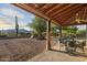 Covered patio with seating area overlooking the desert landscape at 5730 E Cielo N Run, Cave Creek, AZ 85331