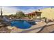 Relaxing pool area with covered patio and mountain views at 5730 E Cielo N Run, Cave Creek, AZ 85331