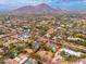 Aerial view showing home's location and mountain views at 6319 N Mockingbird Ln, Paradise Valley, AZ 85253