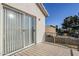 Private patio with sliding glass doors and view of the backyard at 669 S Saddle St, Gilbert, AZ 85233