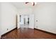 Bedroom with doors open to view the living area at 7138 E Laguna Azul Ave, Mesa, AZ 85209