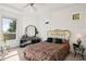 Bedroom with a brass bed frame and mountain views at 9020 N Flying Butte --, Fountain Hills, AZ 85268