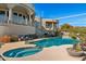 Large pool and spa with lounge chairs and stunning views at 9020 N Flying Butte --, Fountain Hills, AZ 85268