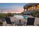 Relaxing poolside view with sunset and mountain views at 9020 N Flying Butte --, Fountain Hills, AZ 85268