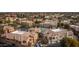 Aerial image of townhouses, swimming pool, and surrounding neighborhood at 955 E Knox Rd # 110, Chandler, AZ 85225