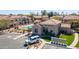 Aerial view showing community pool, clubhouse, and parking at 955 E Knox Rd # 110, Chandler, AZ 85225