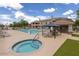 Relaxing pool and spa area with lounge chairs and seating at 955 E Knox Rd # 110, Chandler, AZ 85225