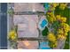 Bird's-eye view of a property with a pool and backyard in a residential area at 9690 N 117Th Way, Scottsdale, AZ 85259