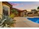 Inviting pool area with a patio and stunning sunset views at 9690 N 117Th Way, Scottsdale, AZ 85259